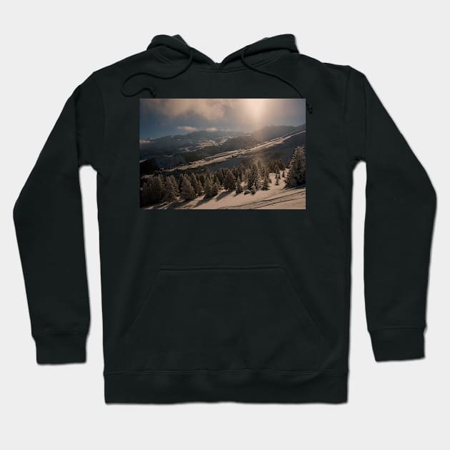 Courchevel 1850 3 Valleys French Alps France Hoodie by AndyEvansPhotos
